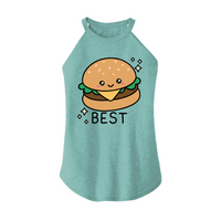 Womens X-Small Teal Rocker Tank Top