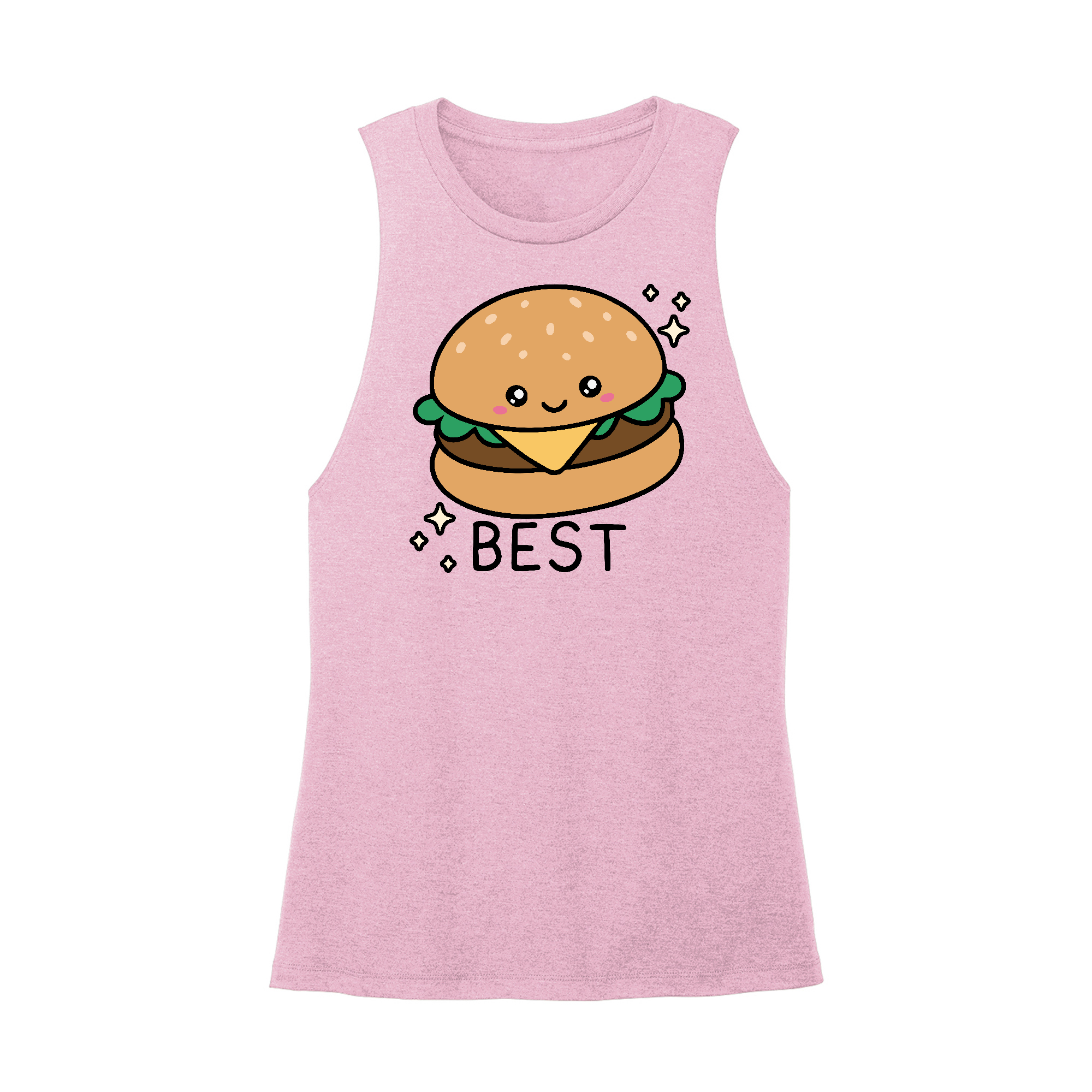 Womens X-Small Light Pink Muscle Tank