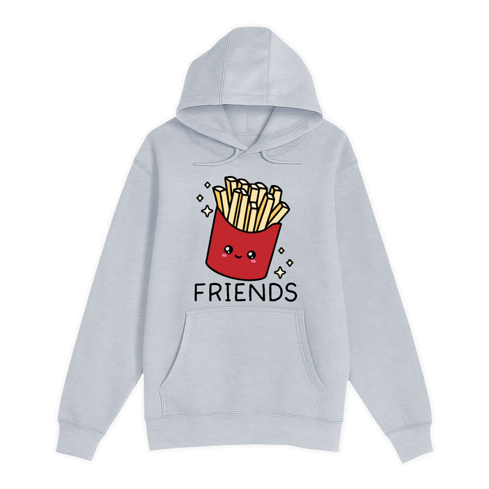 Unisex Small Heather Gray Pullover Hooded Sweatshirt