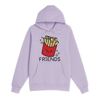 Unisex Small Lilac Pullover Hooded Sweatshirt