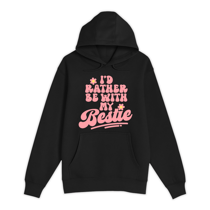 Unisex Small Black Pullover Hooded Sweatshirt