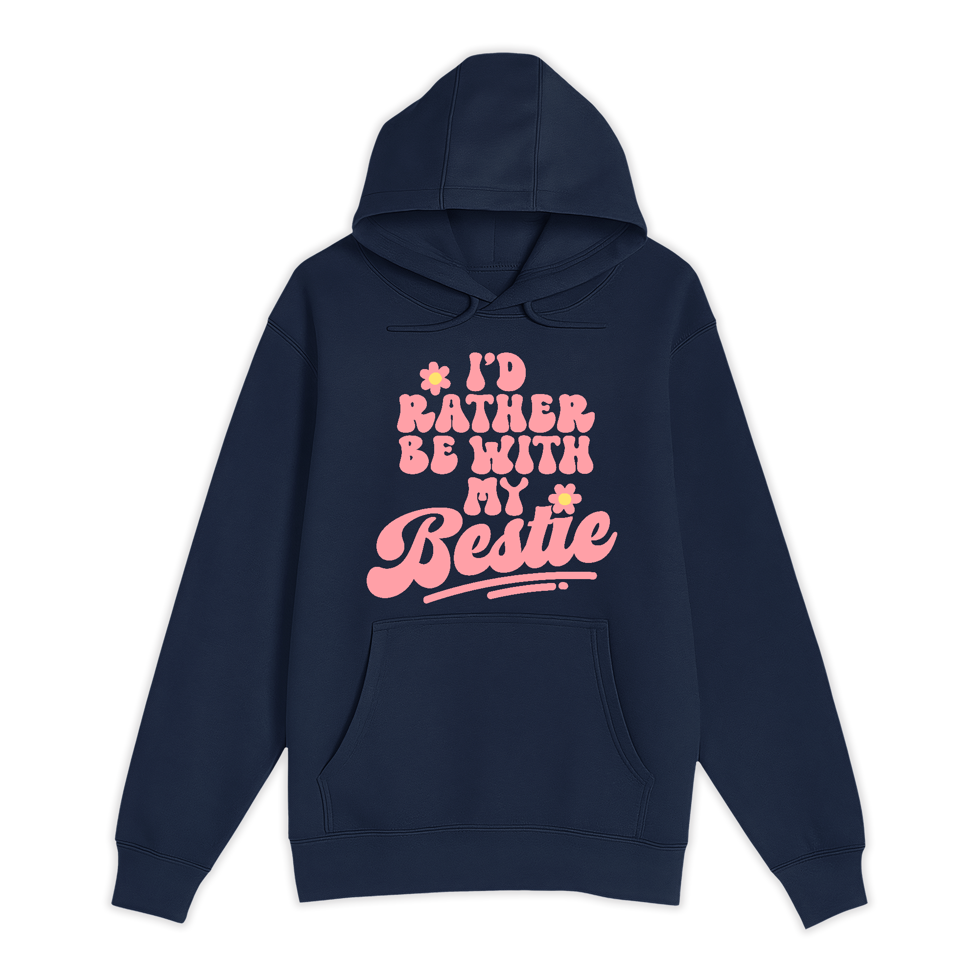 Unisex Small Navy Pullover Hooded Sweatshirt