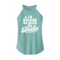 Womens X-Small Teal Rocker Tank Top