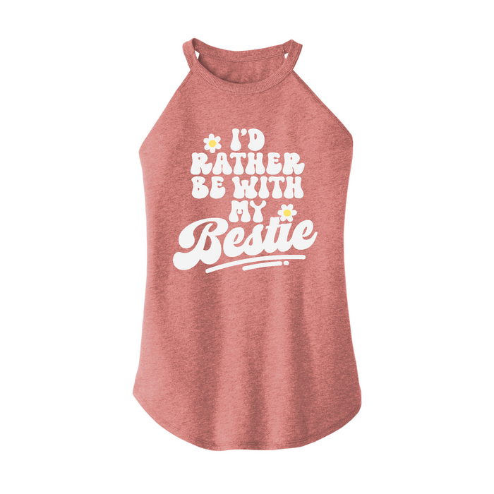 Womens X-Small Light Pink Rocker Tank Top