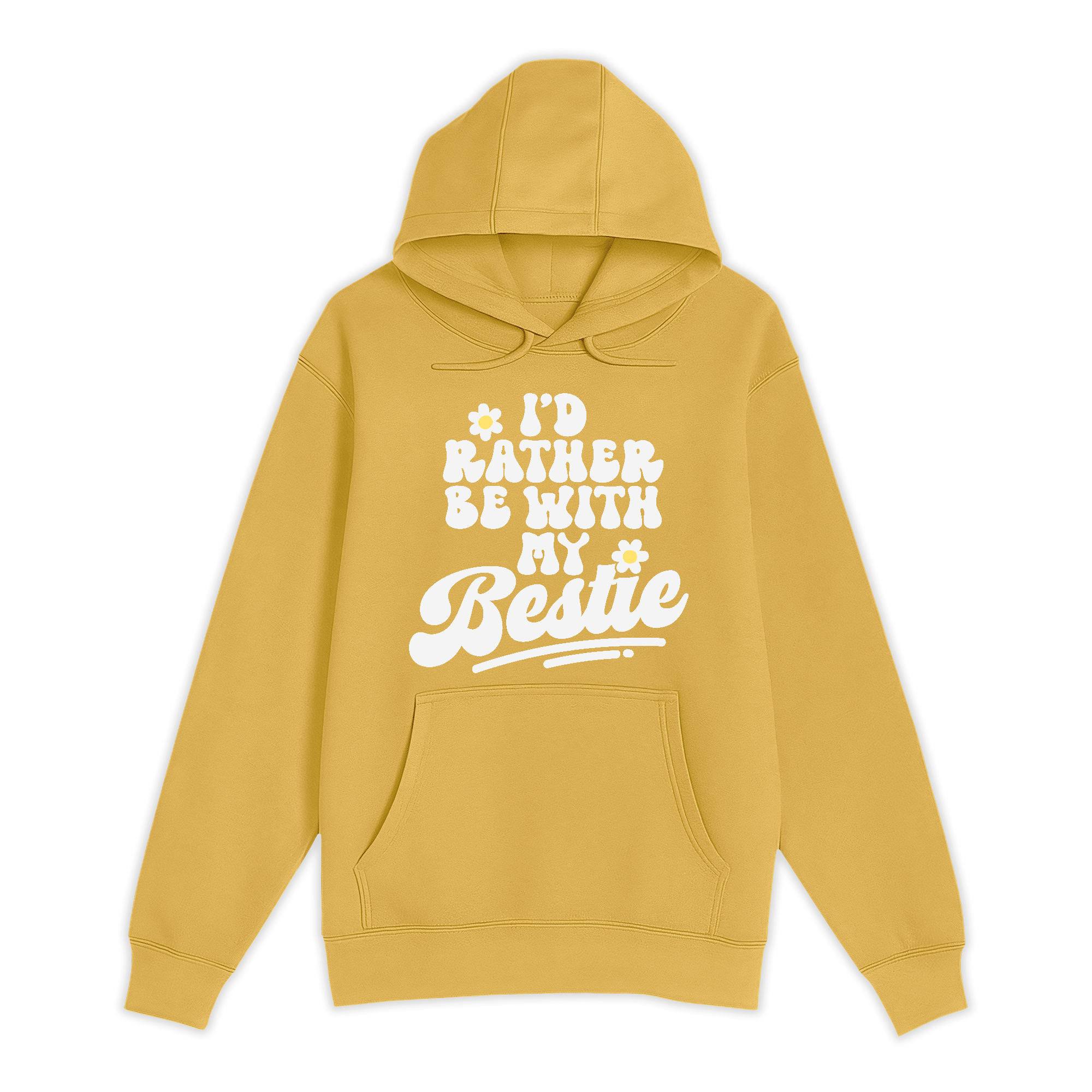 Unisex Small Antique Gold Pullover Hooded Sweatshirt