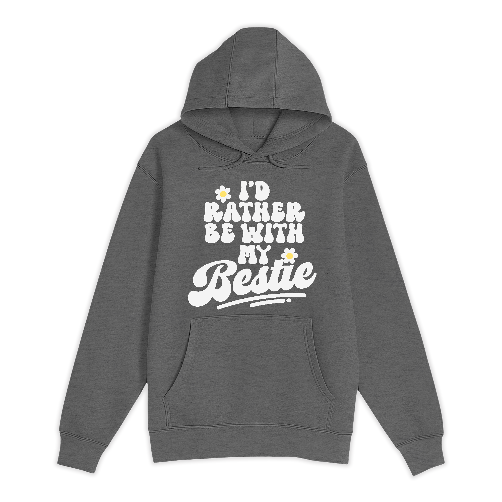 Unisex Small Charcoal Heather Pullover Hooded Sweatshirt