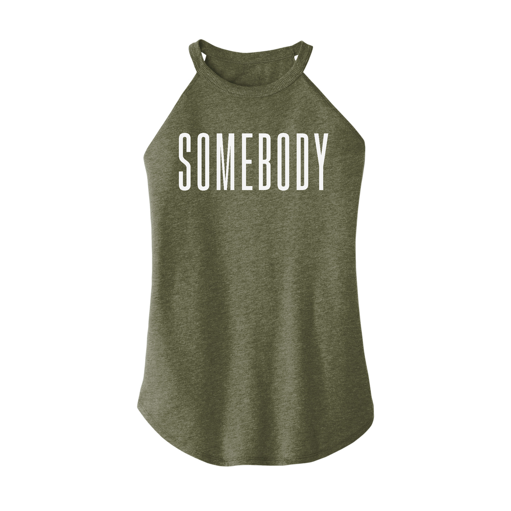 Womens X-Small Military Green Rocker Tank Top
