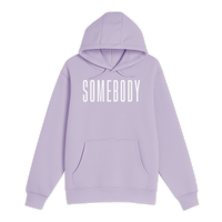 Unisex Small Lilac Pullover Hooded Sweatshirt