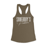 Womens X-Small Military Green Style_Tank Top