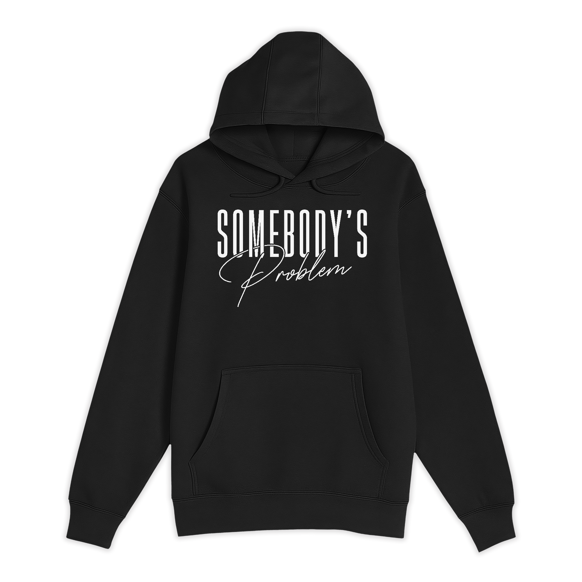 Unisex Small Black Pullover Hooded Sweatshirt