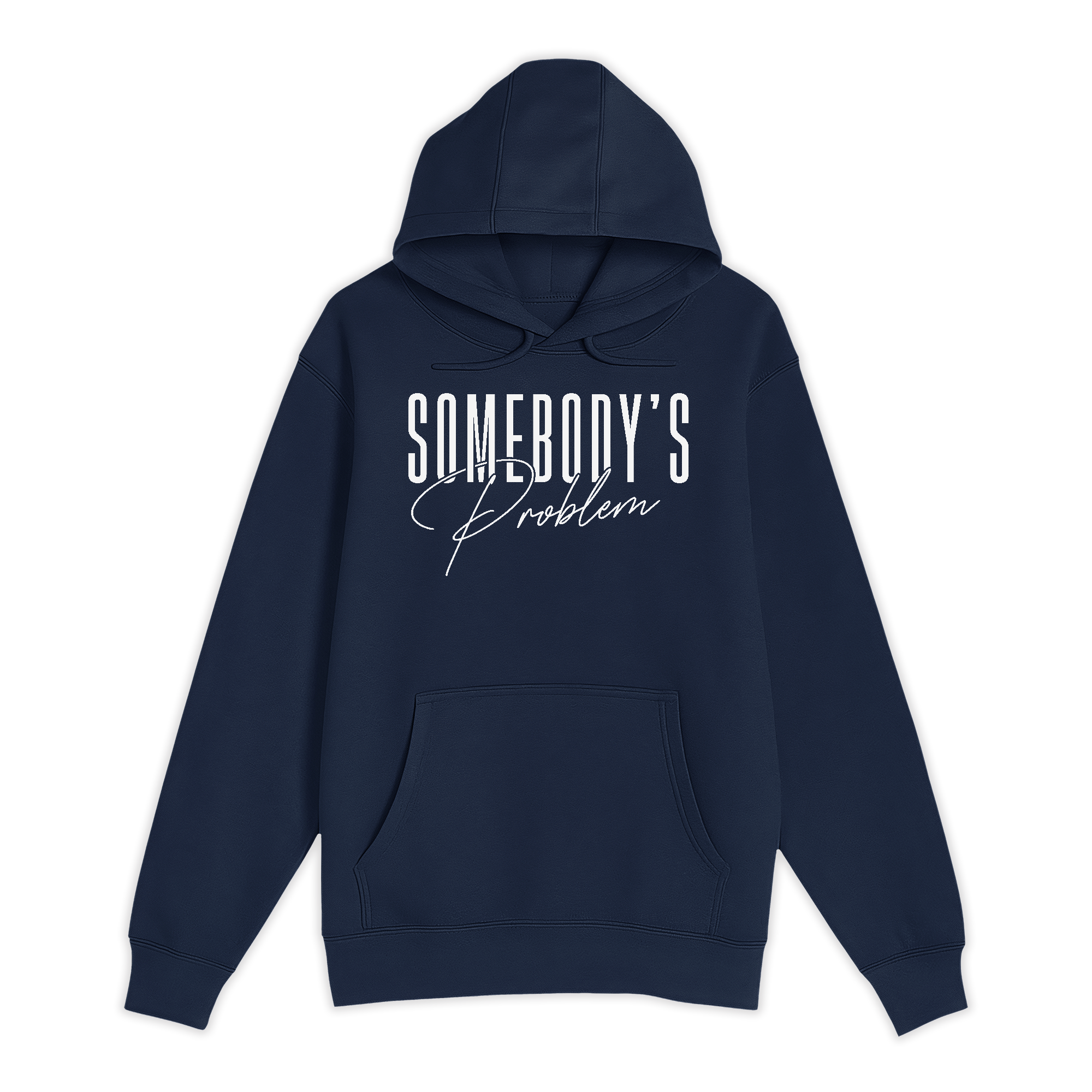 Unisex Small Navy Pullover Hooded Sweatshirt