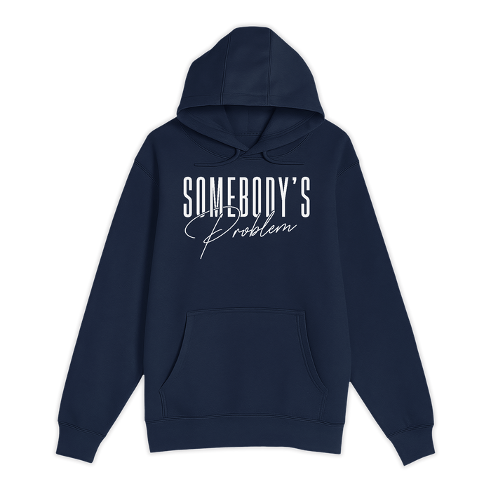 Unisex Small Navy Pullover Hooded Sweatshirt