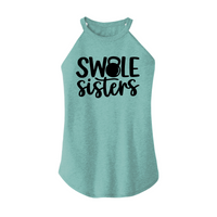 Womens X-Small Teal Rocker Tank Top