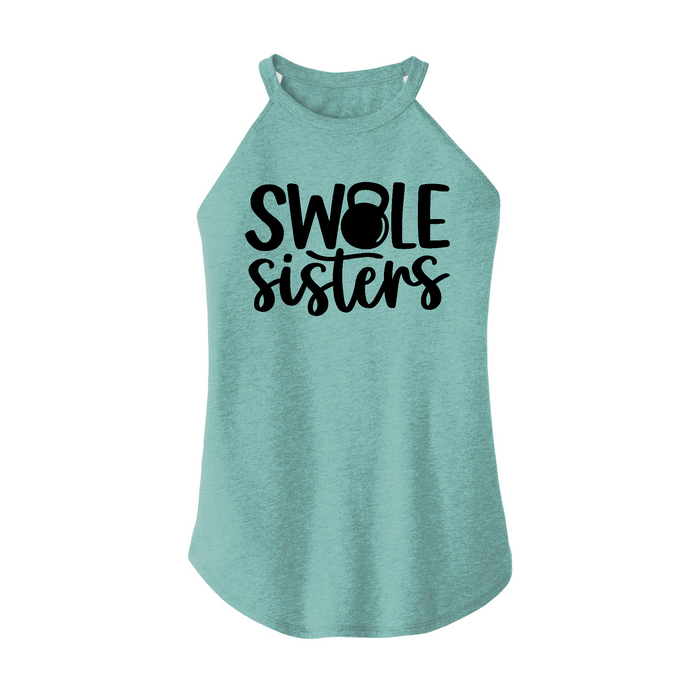 Womens X-Small Teal Rocker Tank Top