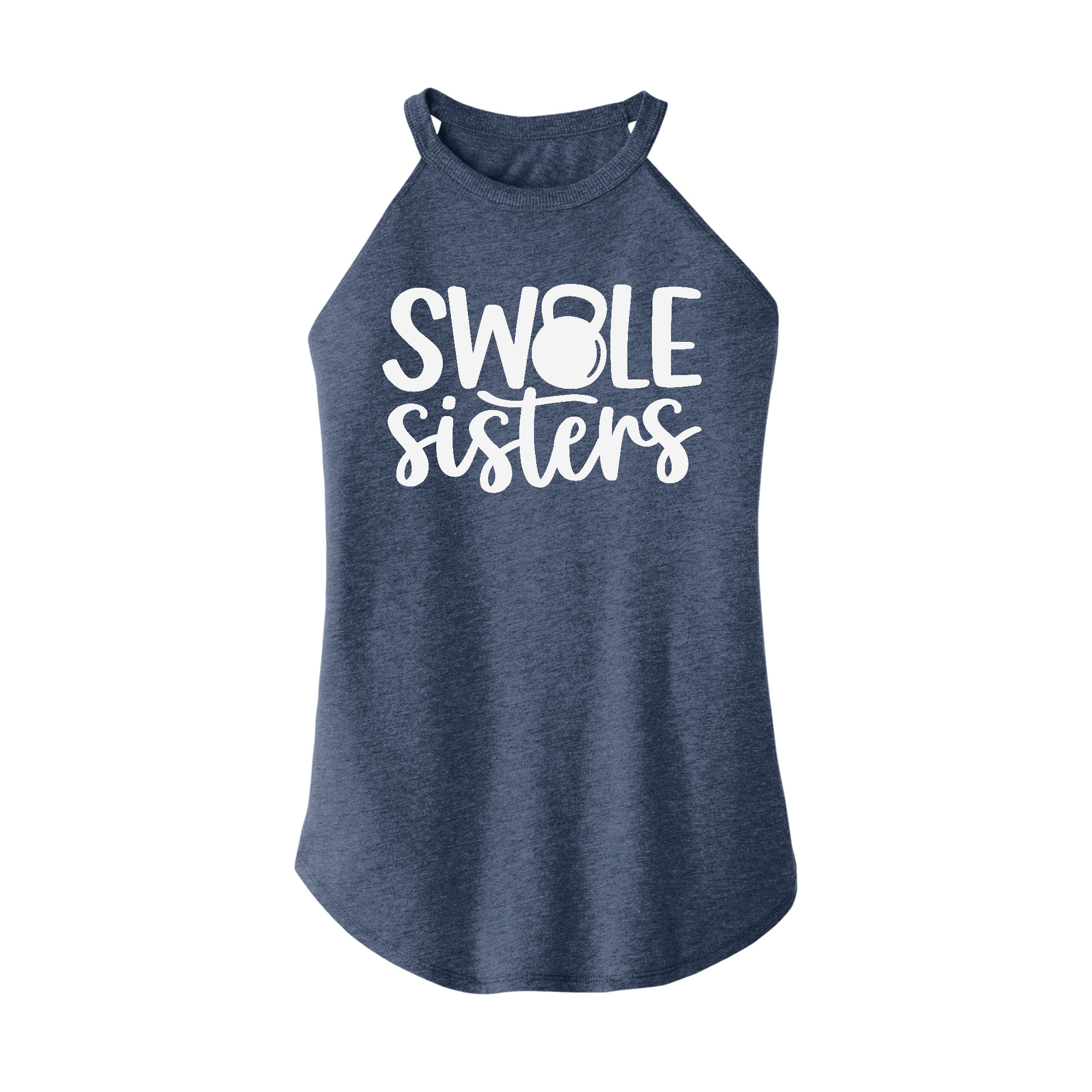 Womens X-Small Navy Heather Rocker Tank Top