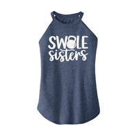 Womens X-Small Navy Heather Rocker Tank Top