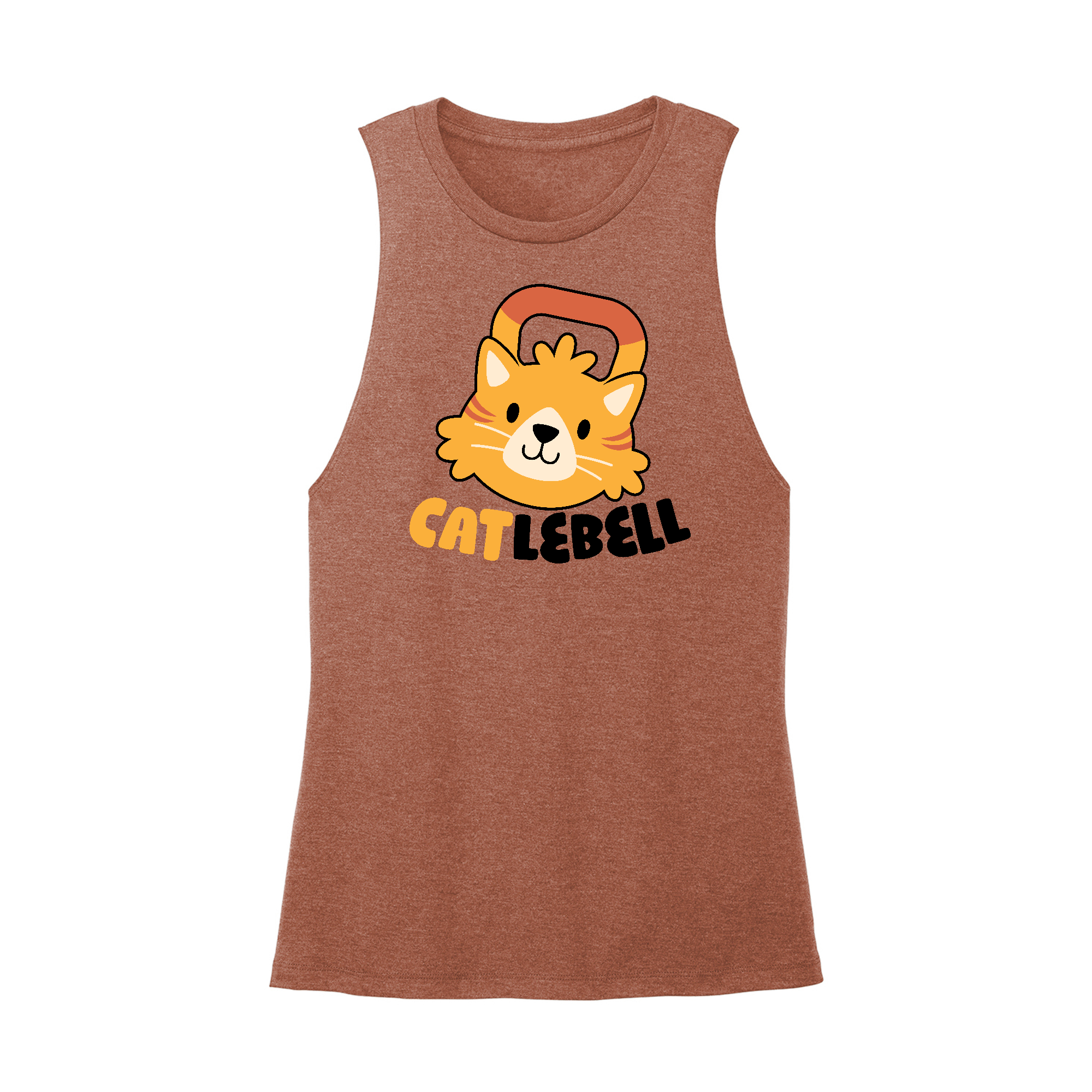 Womens X-Small Brown Muscle Tank