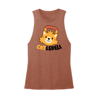 Womens X-Small Brown Muscle Tank