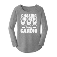 Womens X-Small Grey Long Sleeve Tunic Tee