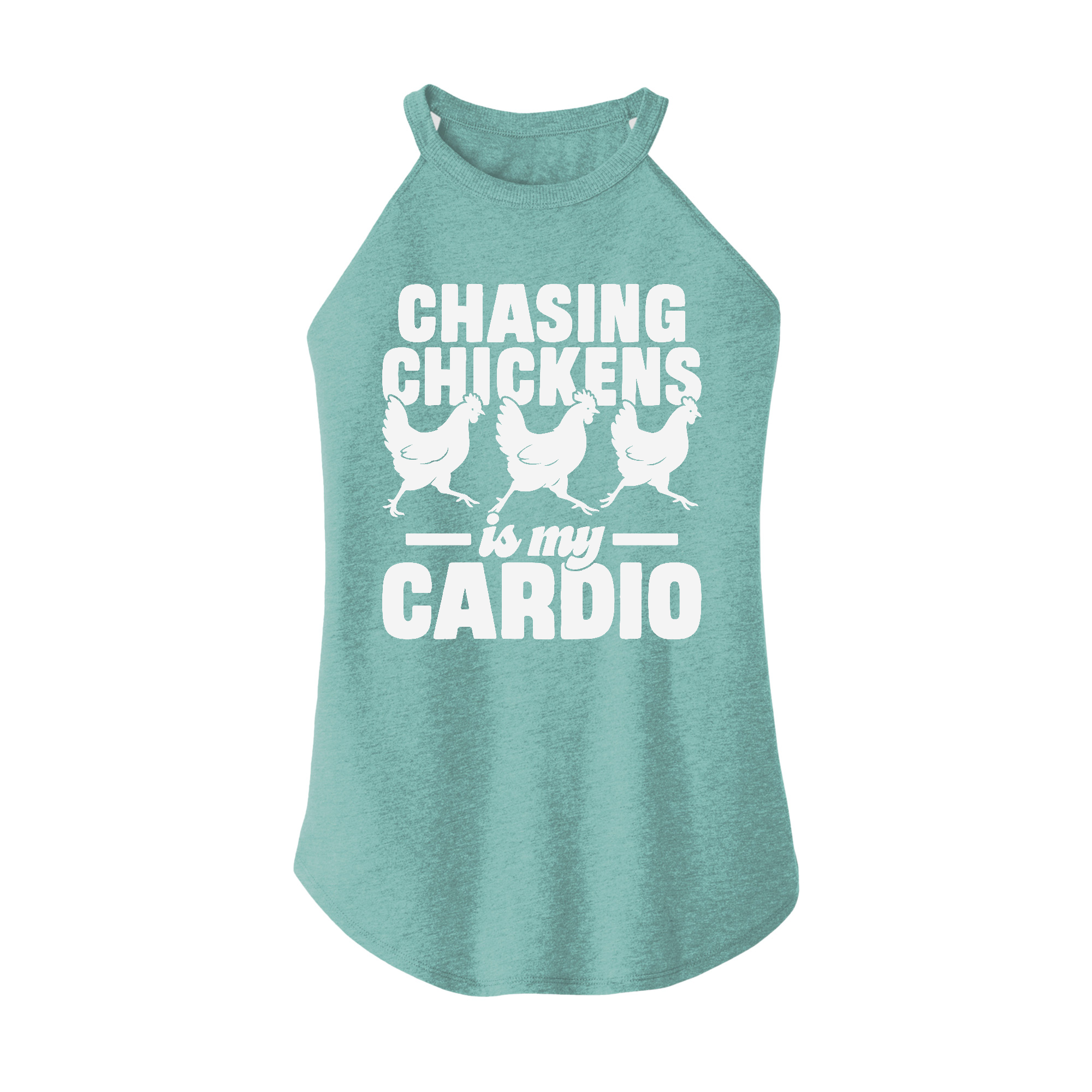 Womens X-Small Teal Rocker Tank Top