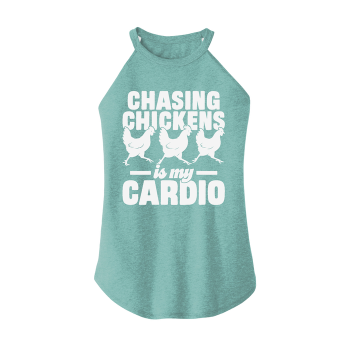 Womens X-Small Teal Rocker Tank Top