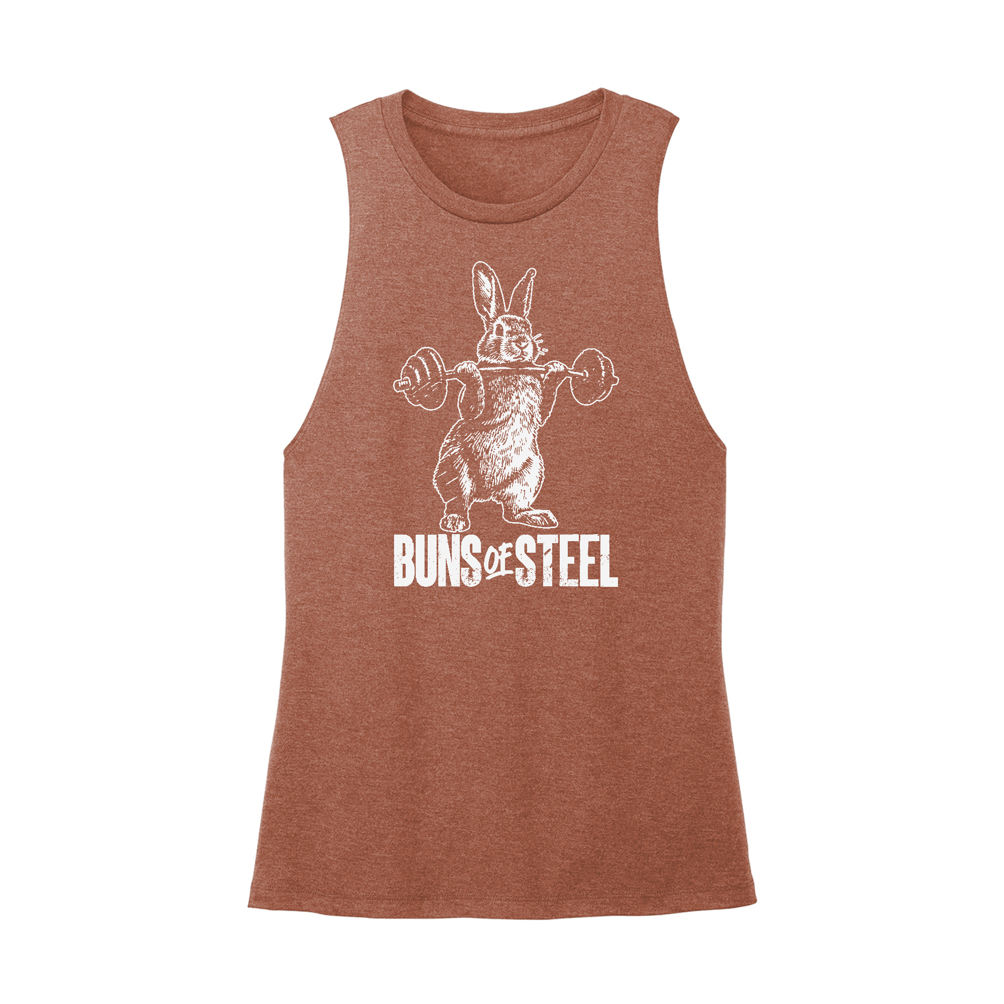 Womens X-Small Brown Muscle Tank
