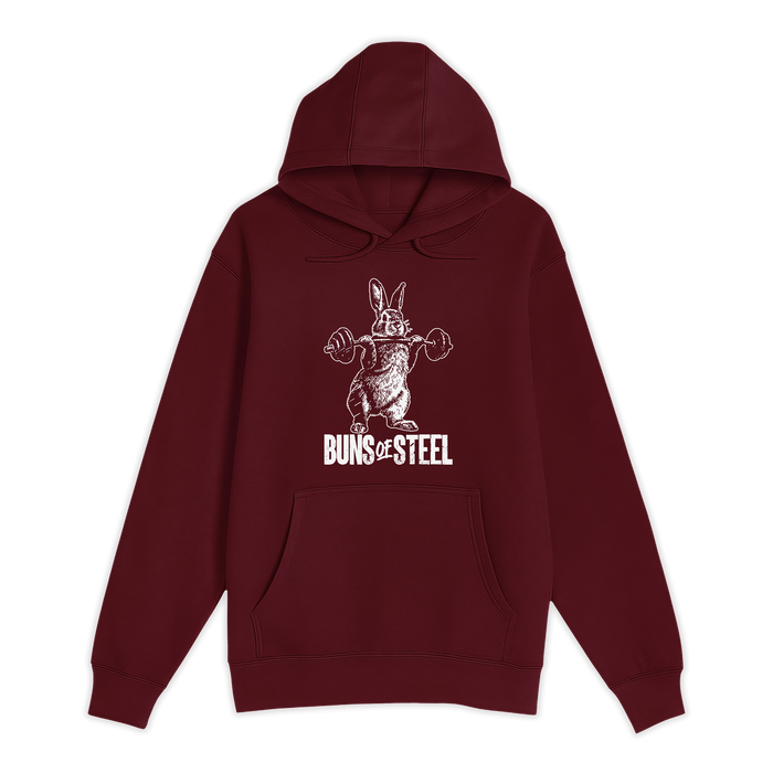 Unisex Small Burgundy Pullover Hooded Sweatshirt