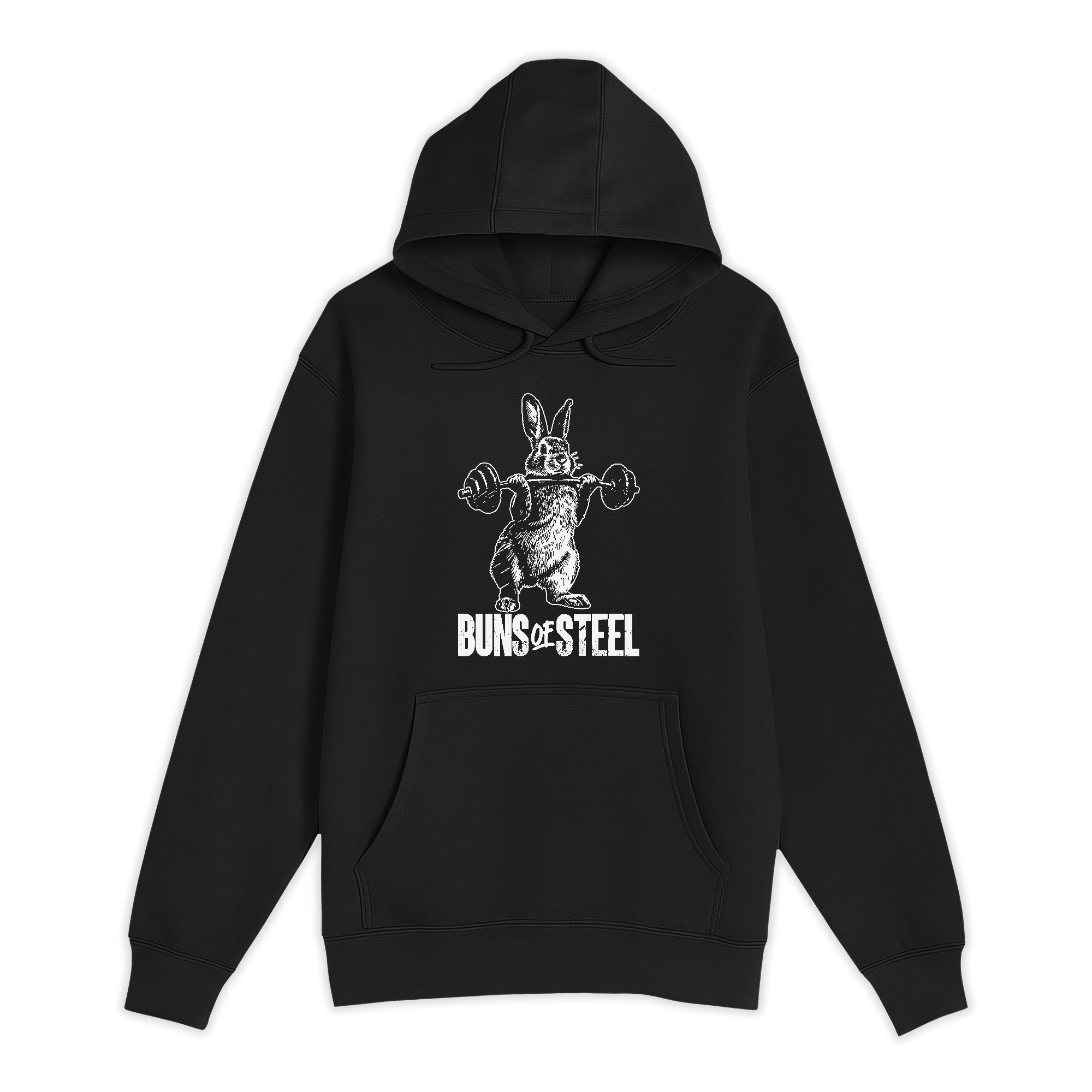 Unisex Small Black Pullover Hooded Sweatshirt
