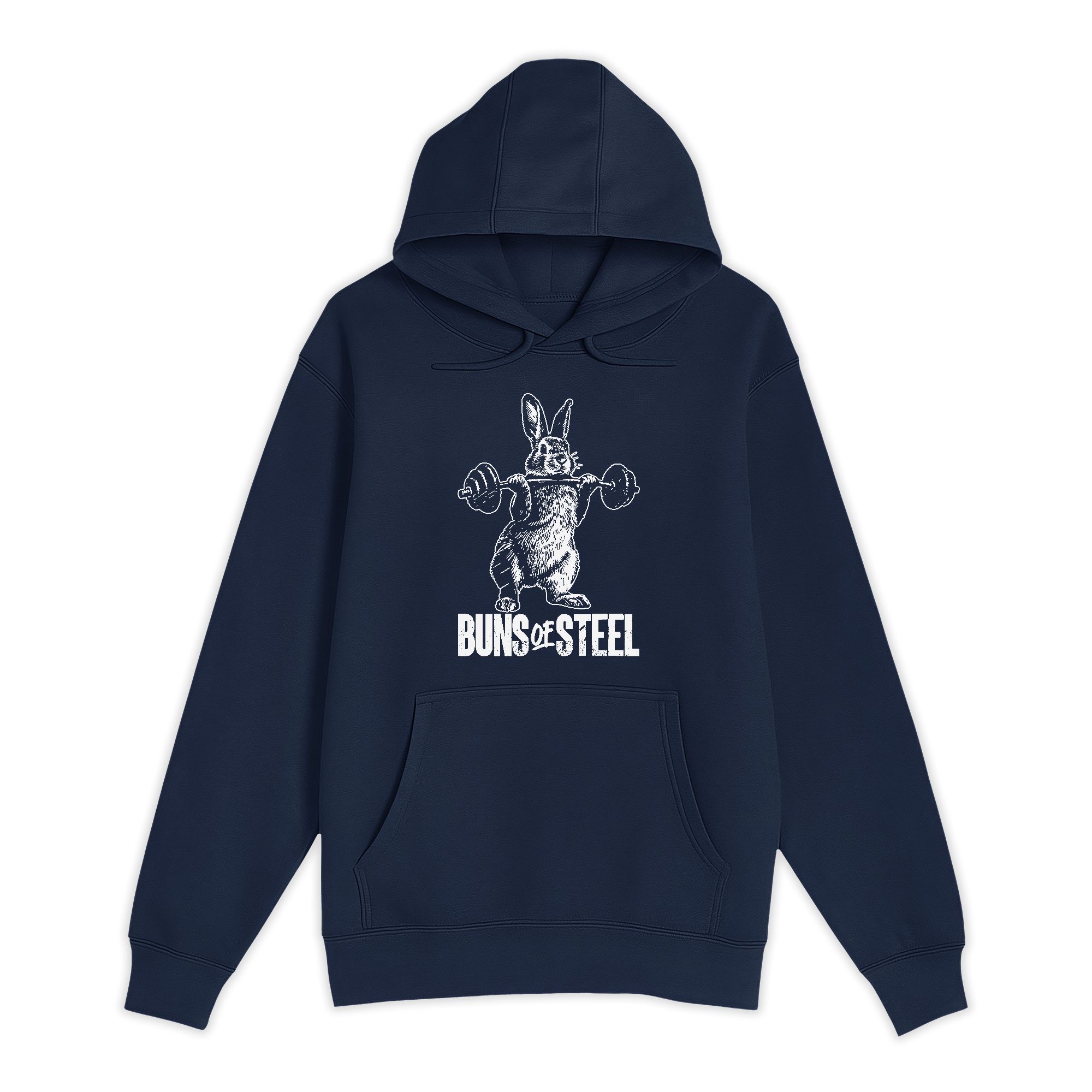 Unisex Small Navy Pullover Hooded Sweatshirt