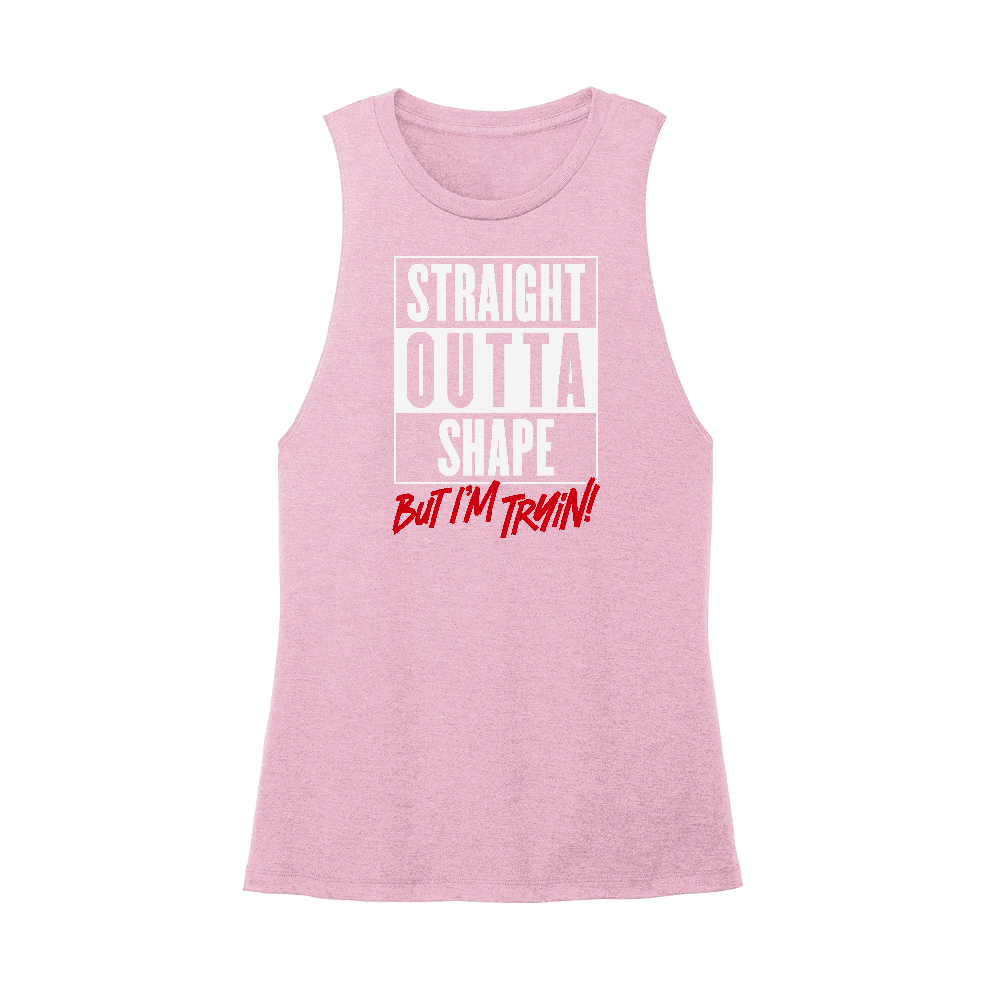 Womens X-Small Light Pink Muscle Tank