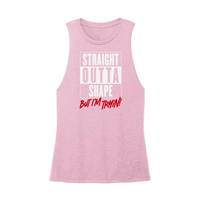 Womens X-Small Light Pink Muscle Tank