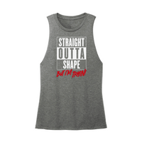 Womens X-Small Dark Gray Muscle Tank