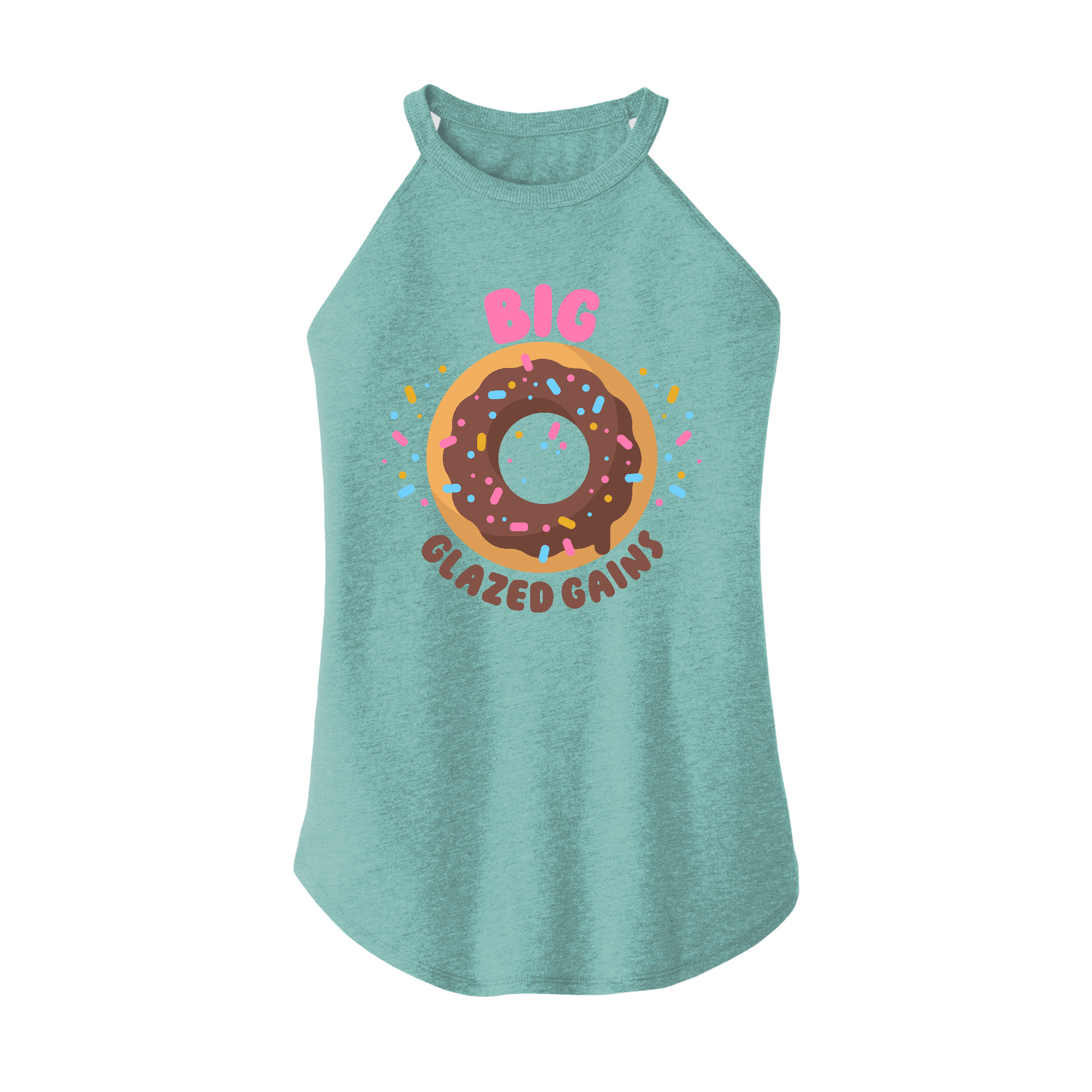 Womens X-Small Teal Rocker Tank Top