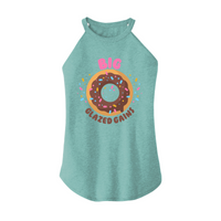 Womens X-Small Teal Rocker Tank Top