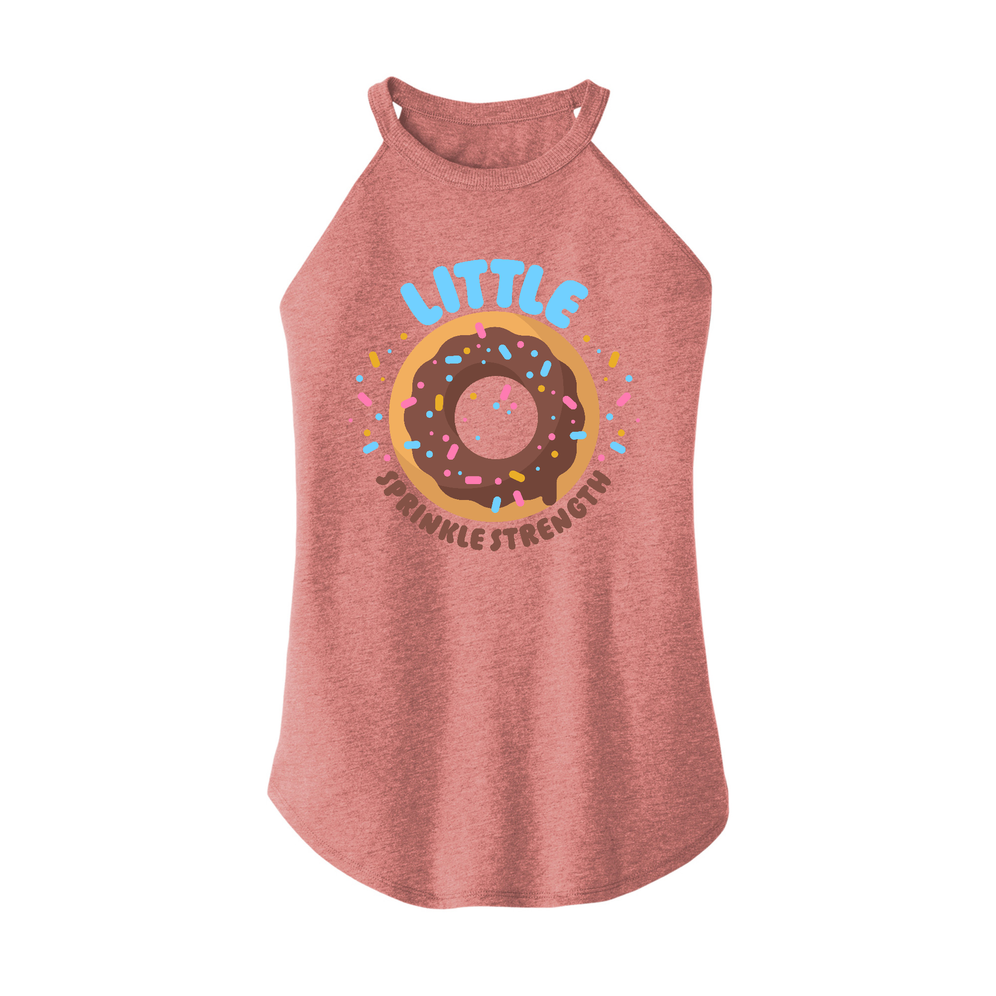 Womens X-Small Light Pink Rocker Tank Top