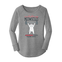 Womens X-Small Grey Long Sleeve Tunic Tee