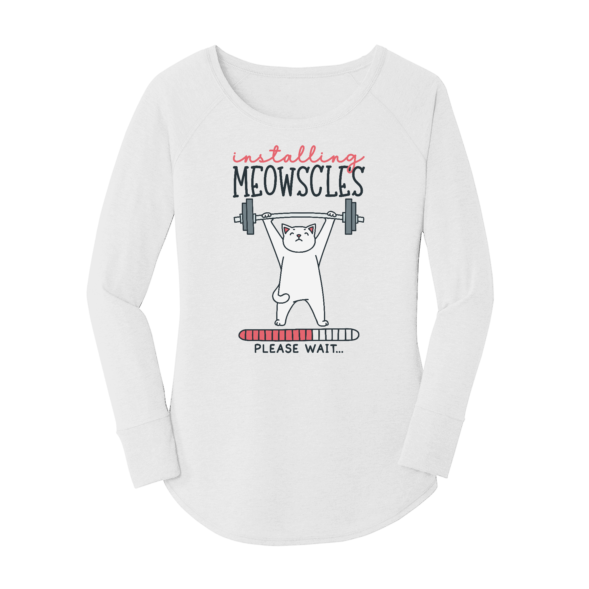 Womens X-Small White Long Sleeve Tunic Tee