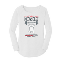 Womens X-Small White Long Sleeve Tunic Tee