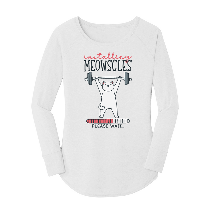 Womens X-Small White Long Sleeve Tunic Tee