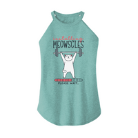 Womens X-Small Teal Rocker Tank Top