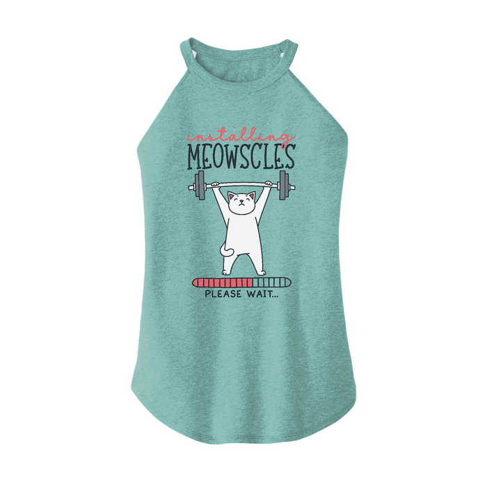 Womens X-Small Teal Rocker Tank Top