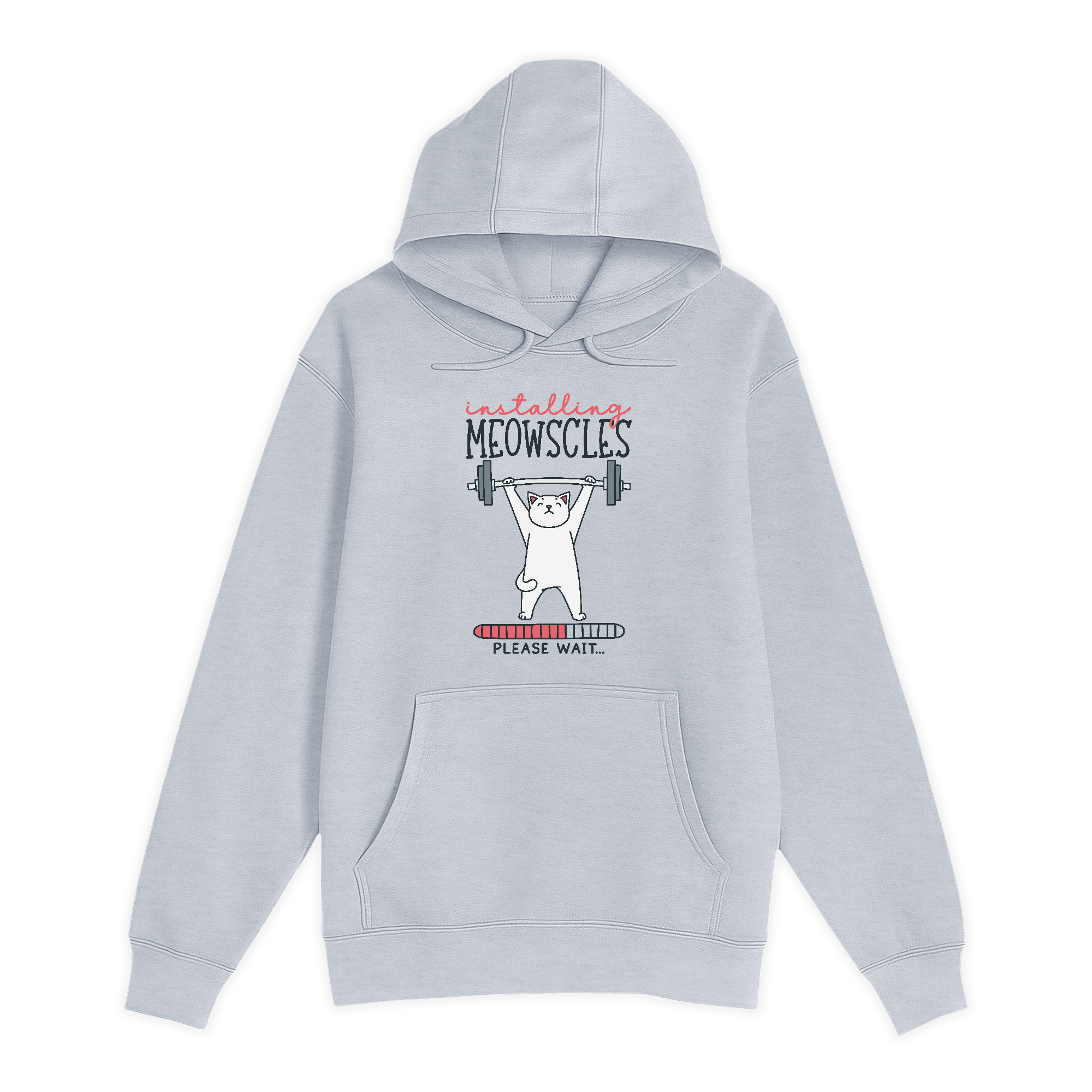 Unisex Small Heather Gray Pullover Hooded Sweatshirt