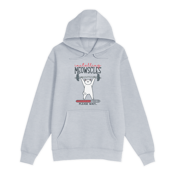 Unisex Small Heather Gray Pullover Hooded Sweatshirt