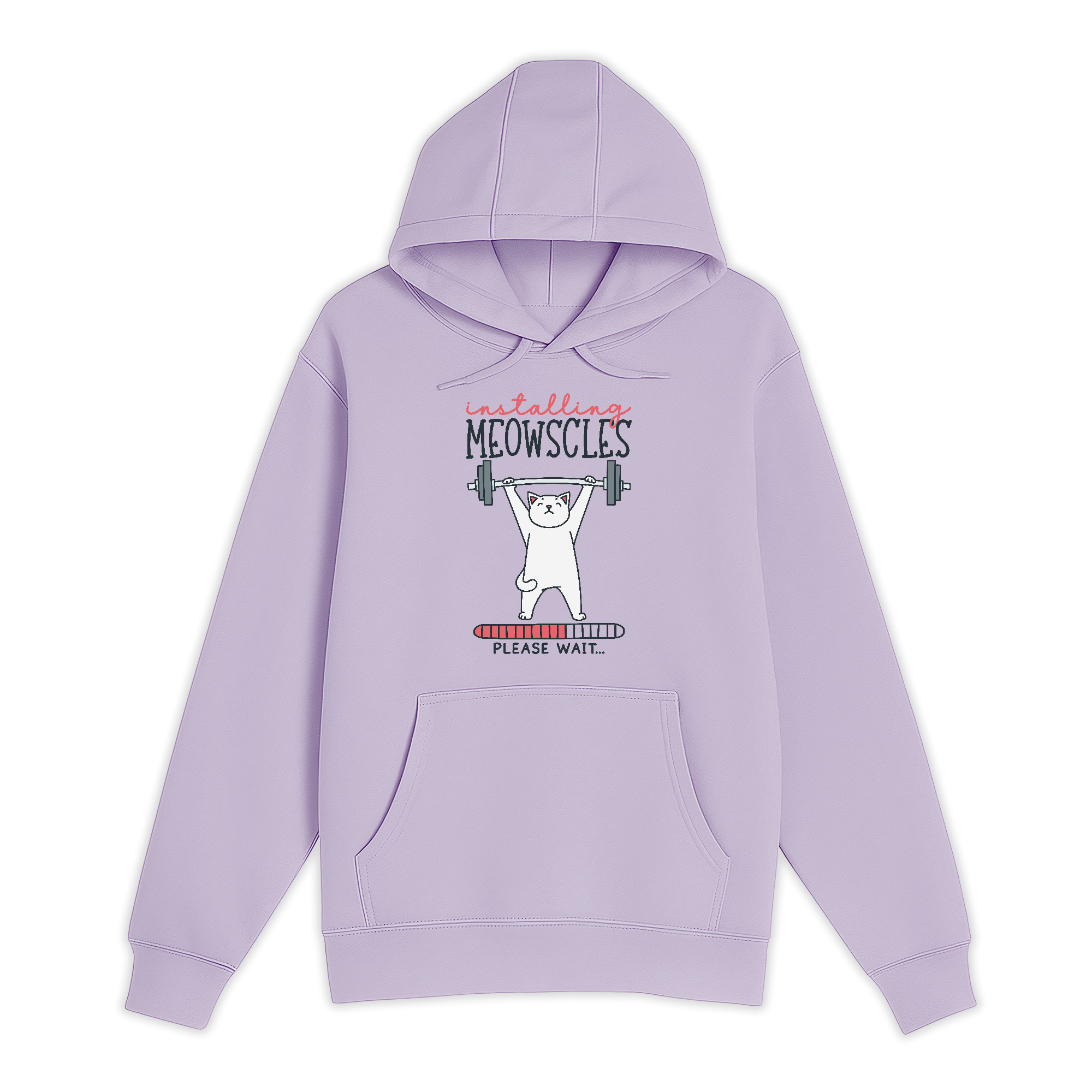 Unisex Small Lilac Pullover Hooded Sweatshirt