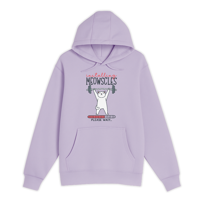 Unisex Small Lilac Pullover Hooded Sweatshirt