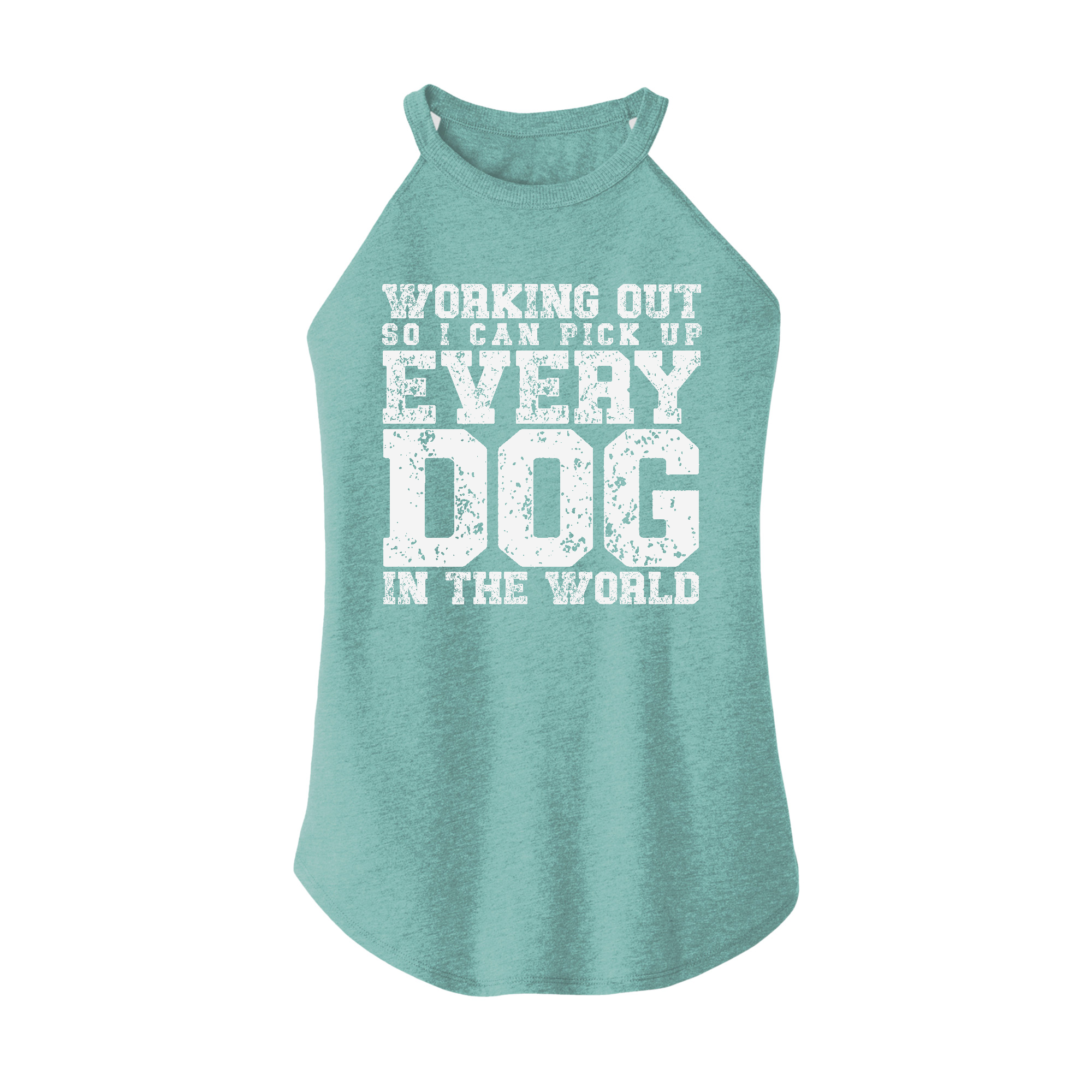 Womens X-Small Teal Rocker Tank Top