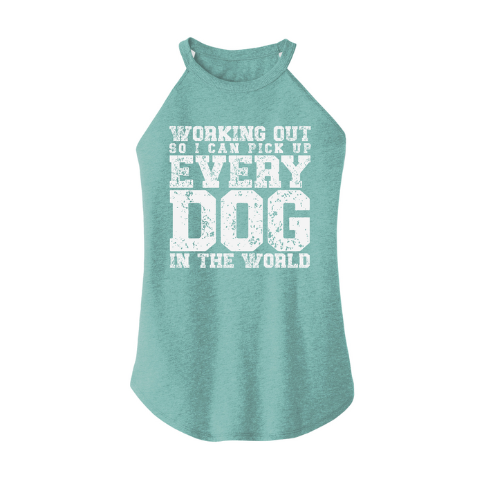 Womens X-Small Teal Rocker Tank Top