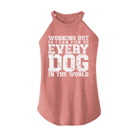 Womens X-Small Light Pink Rocker Tank Top