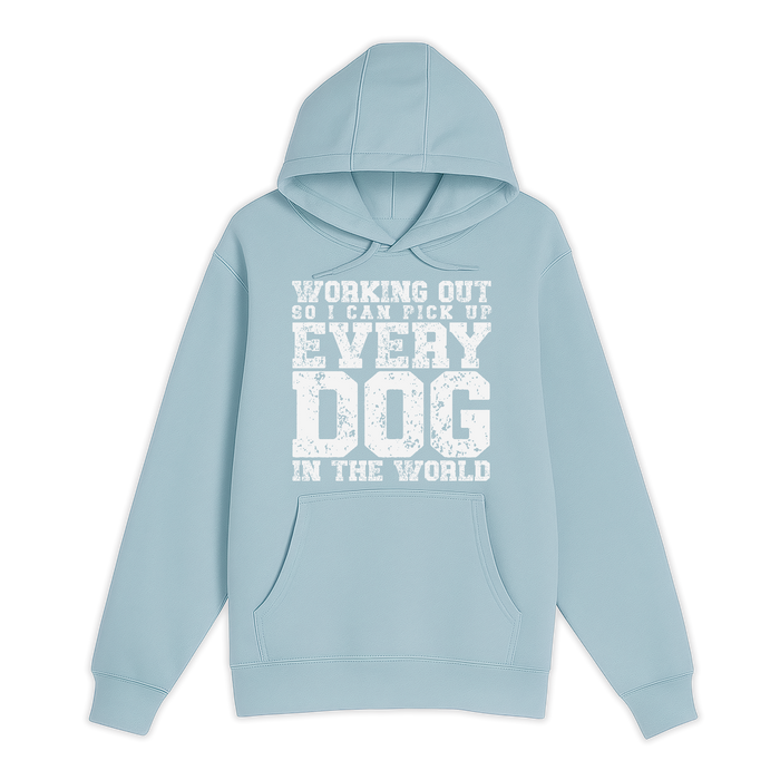 Unisex Small Blue Mist Pullover Hooded Sweatshirt