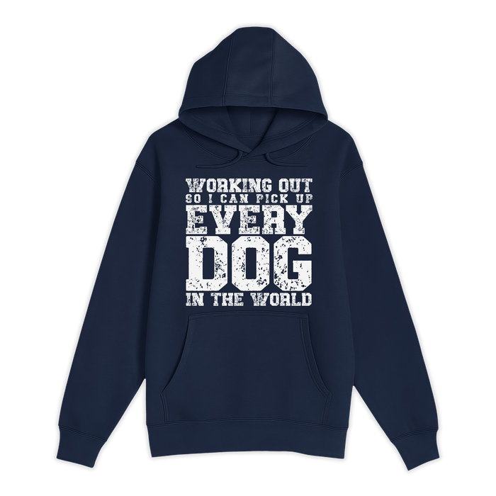 Unisex Small Navy Pullover Hooded Sweatshirt